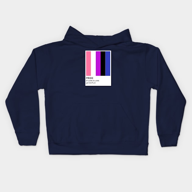 Pride Genderfluid Kids Hoodie by Sasyall